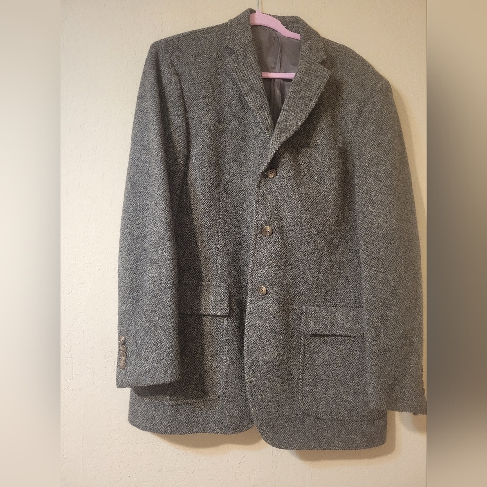 Ralph Lauren Gray Wool Sport Coat with Notched Lapels